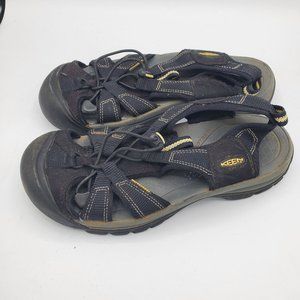 Keen Mens size 8.5 Reflective Black water Hiking Walking Sandal